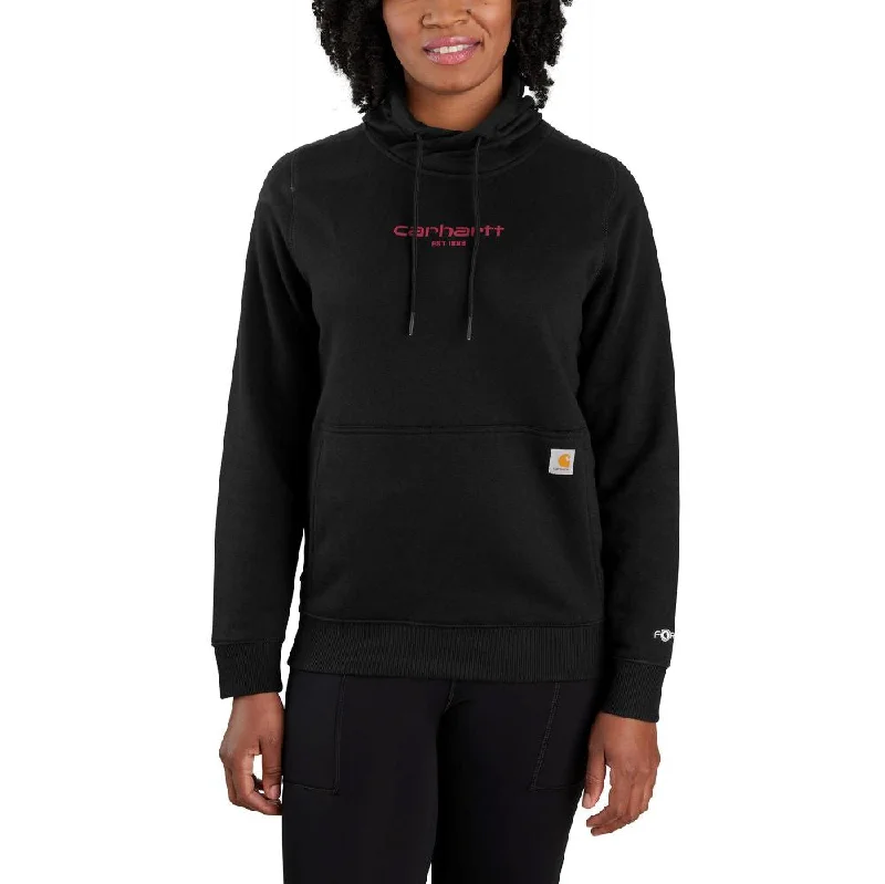 'Carhartt' Women's Force® Lightweight Graphic Hoodie - Black