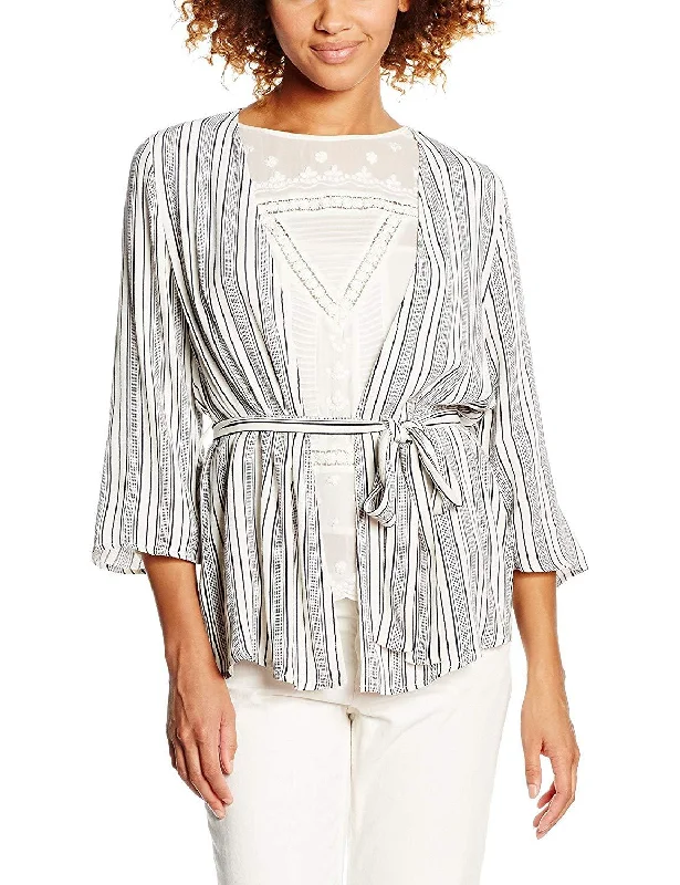 New Look Womens Alfie Striped Belted Kimono